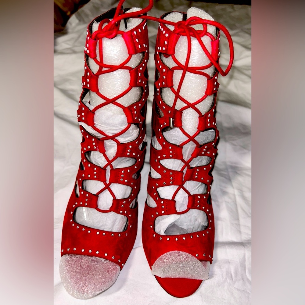 BCBG red booties size 8 brand new in the bag